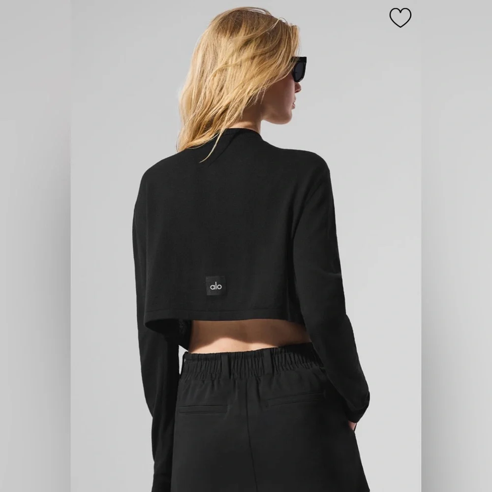 Alo yoga Supernatural Sweater Cardigan - Black - Picture 5 of 9